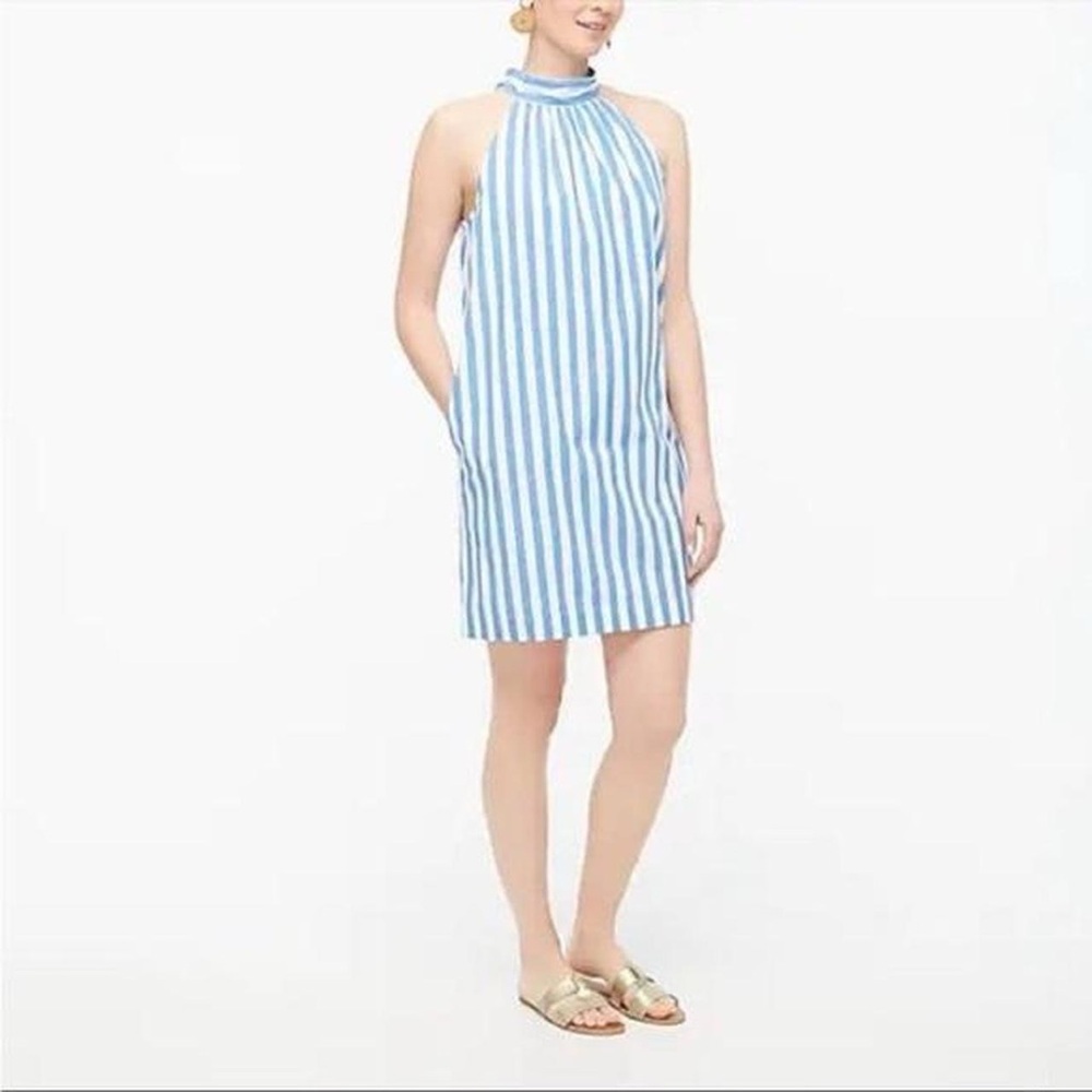 J.Crew Stripe Mockneck Sleevesless Dress